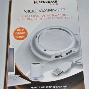 XTREME Tech Mug Warmer with 4 Port USB Hub
